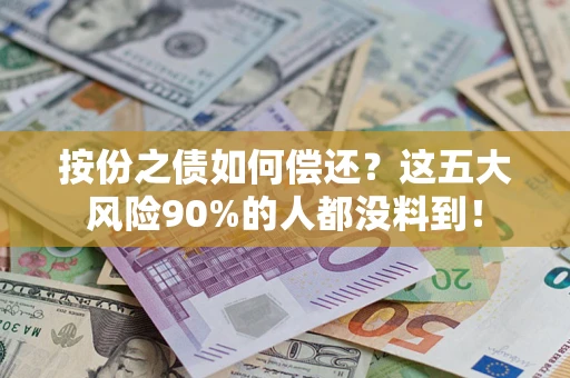 武汉按份之债如何偿还？这五大风险90%的人都没料到！