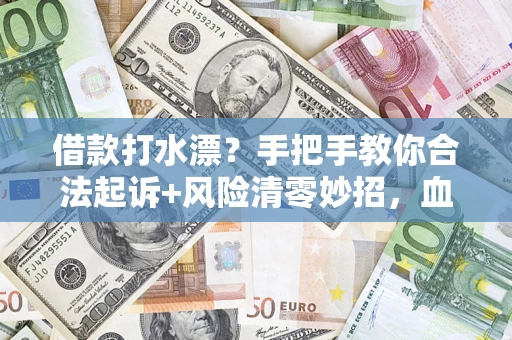 武汉借款打水漂？手把手教你合法起诉+风险清零妙招，血泪教训换来的干货！